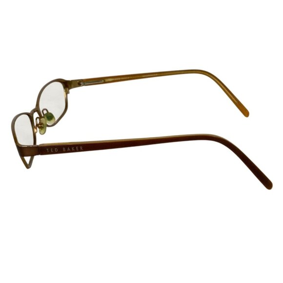 Ted Baker B105 Amber Rectangle Eyeglasses Frames Metal 52-17-135 - Picture 7 of 11